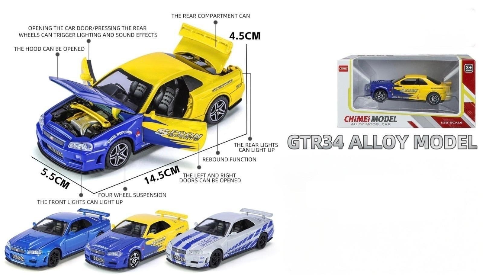 KZL-M365KZL-M365 KUT 1:32 NISSAN GTR34 - 32