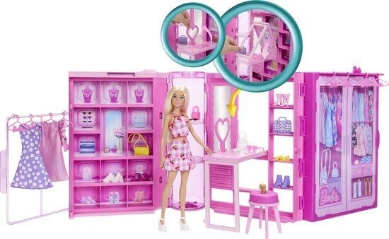 MATE-HXD58 BARBIE RUYA GARDROBU VE BEBEK 1