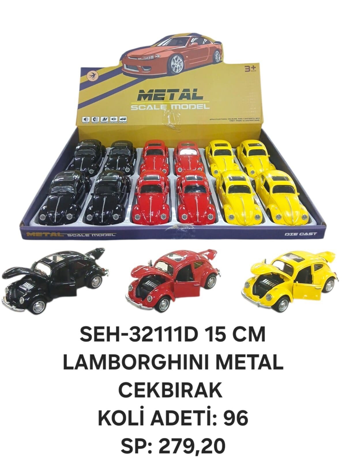 SEH-32111D 15 CM VOLKSWAGEN BETTLE METAL CEKBIRAK 96