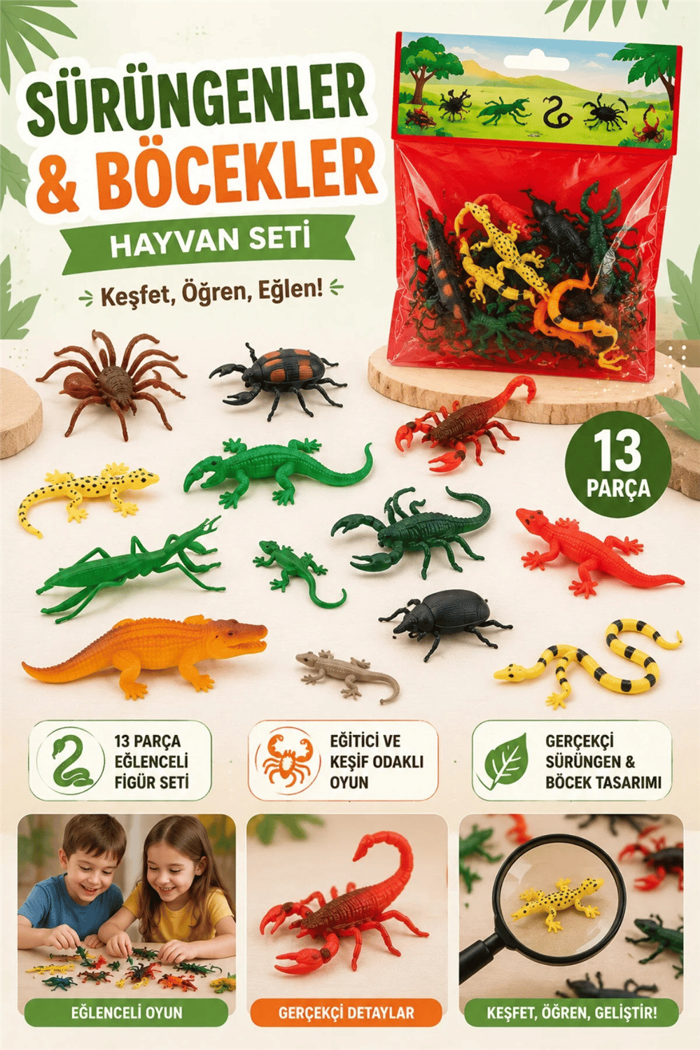 SUN-S00000716SUN-S00000716 SURUNGENLER VE BOCEKLER POSET 13LU 48