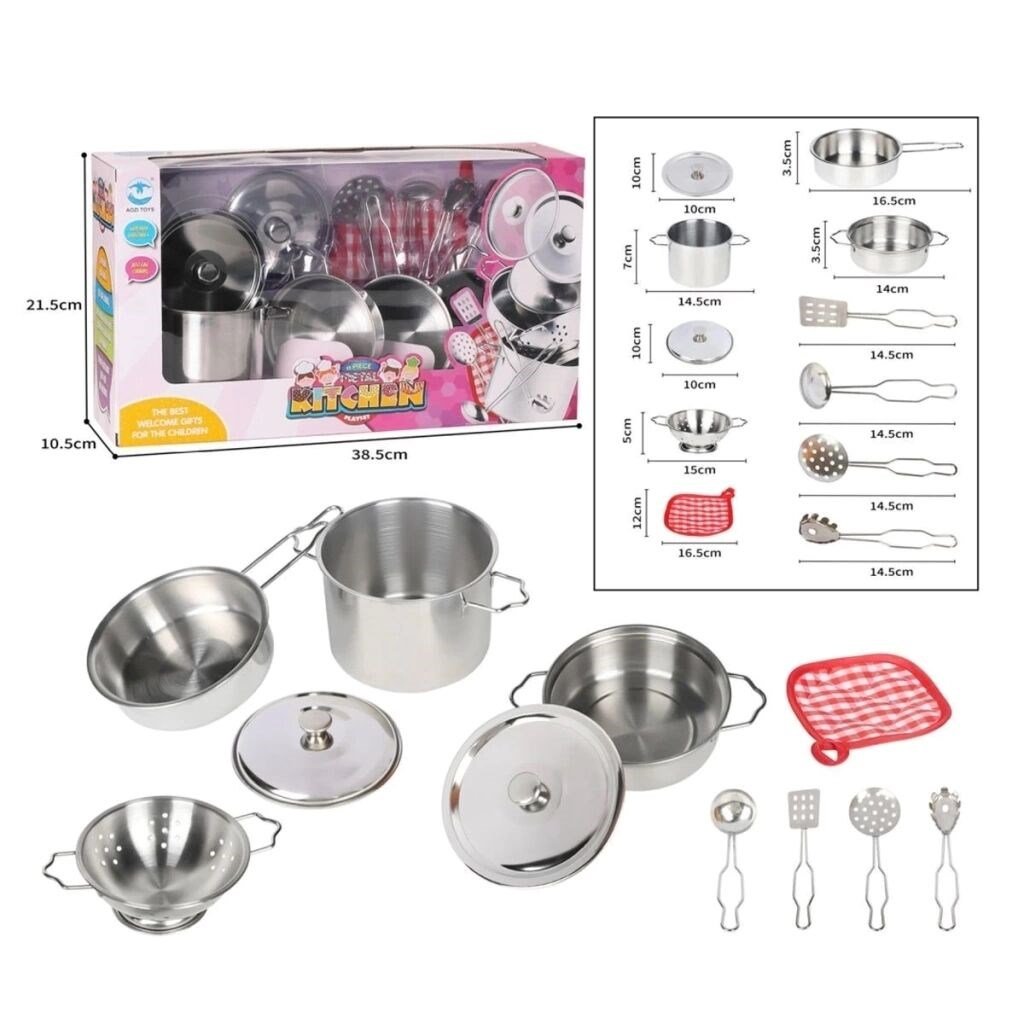 VAR-ATF-3815-6 11 PARCA CELIK TENCERE TAVA SET 12
