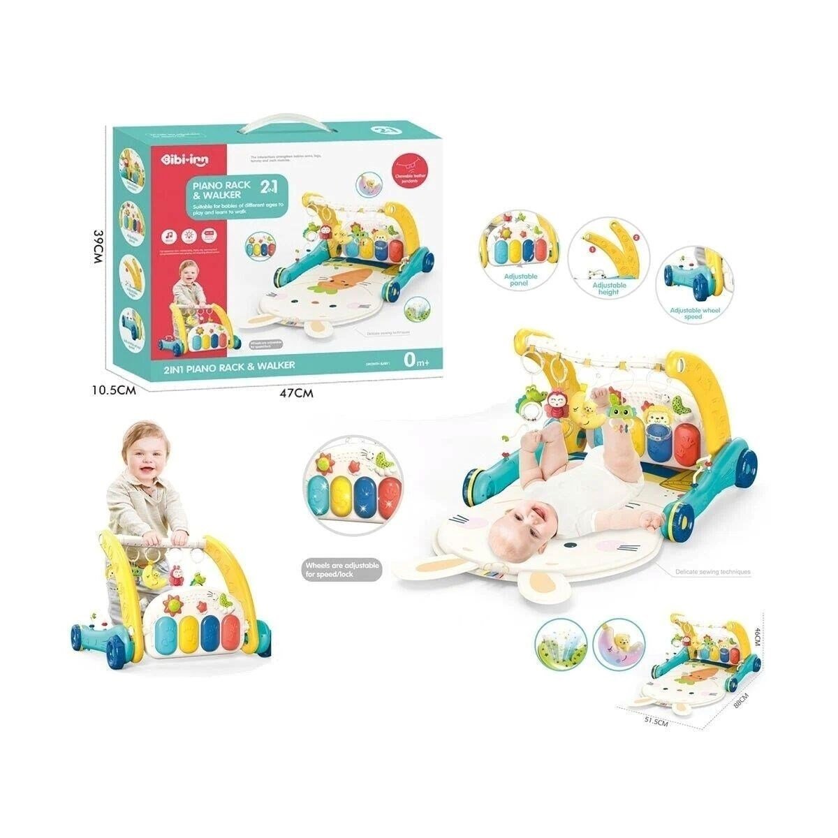 VAR-BIB-6015 PIYANOLU 2 IN 1 BEBEK YURUTECI VE HALI 8