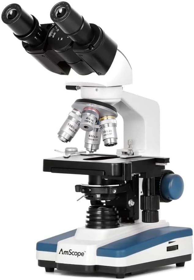 AmScope 40X-2500X LED Dijital Binoküler Bileşik Mikroskop 5MP Kamera
