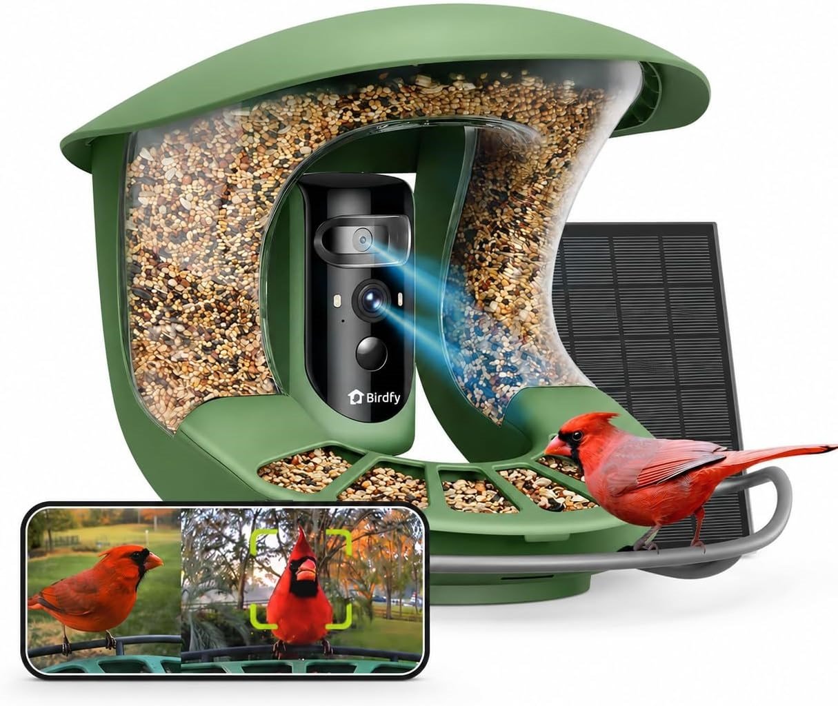 Birdfy 2 Akıllı Kuş Yemliği, Kamera, AI ile Kuş Türlerini Tanımlama 1 Kamera