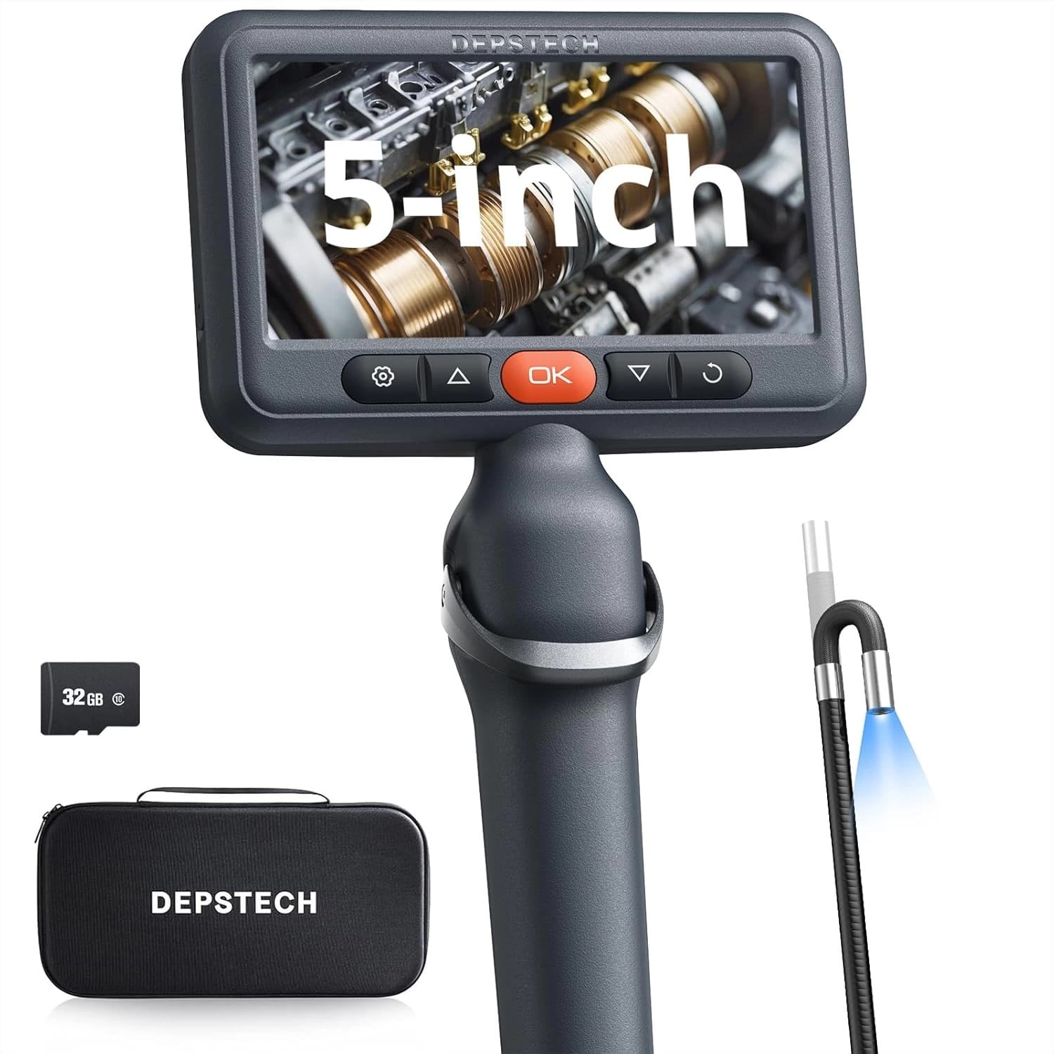 DEPSTECH 210° Işıklı Eklemli Boroskop Kamerası 6mm - 1.5m Kablo