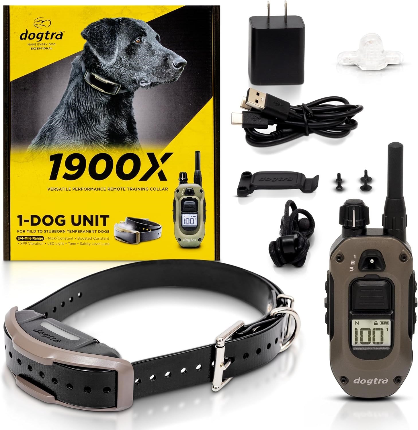 Dogtra 1900X E-Collar Eğitimi Tasması - 3/4 Mil, 16+ Kg Köpekler