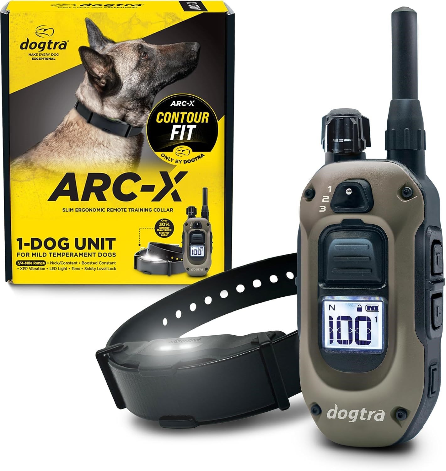 Dogtra ARC-X E-Collar Eğitimi Tasması - 3/4 Mil, 7,5+ Kg Köpekler