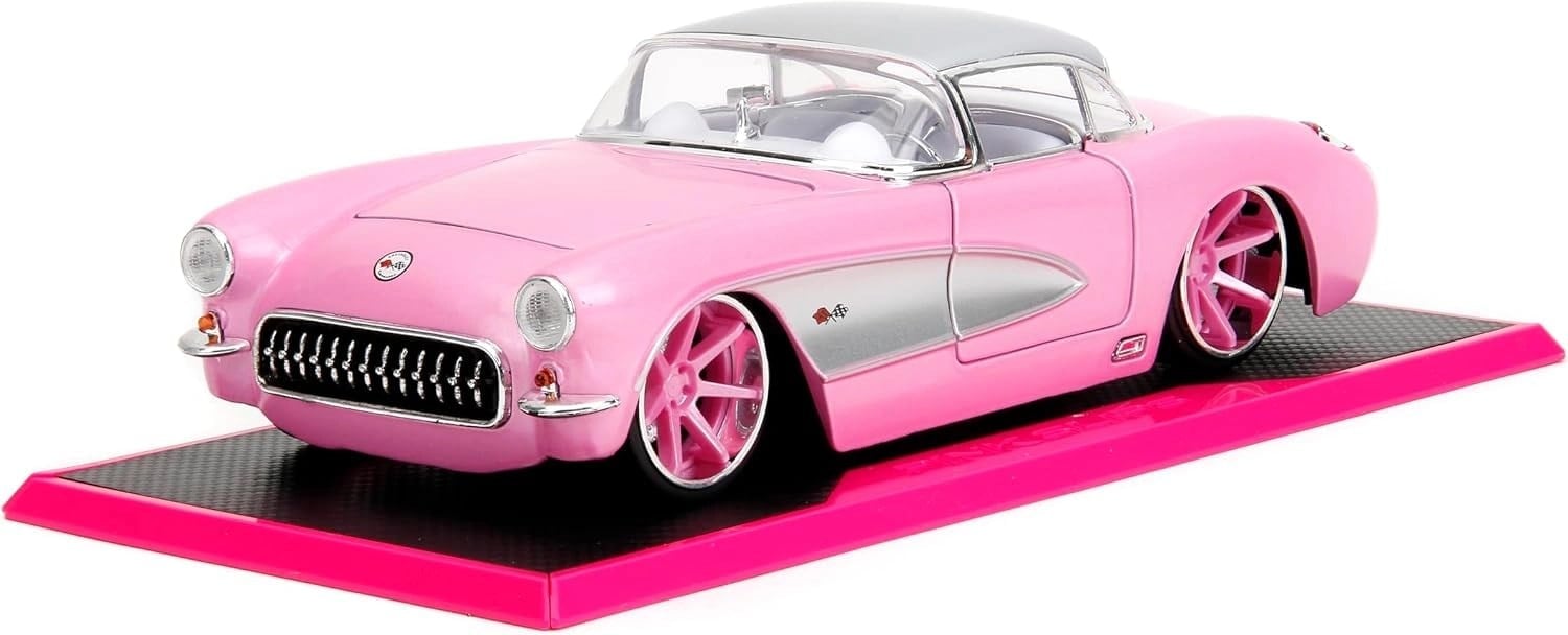 Jada Toys Pink Slips 1:24 W4 1957 Chevy Corvette Döküm Araba (Kutusu Hafif Hasarlı)