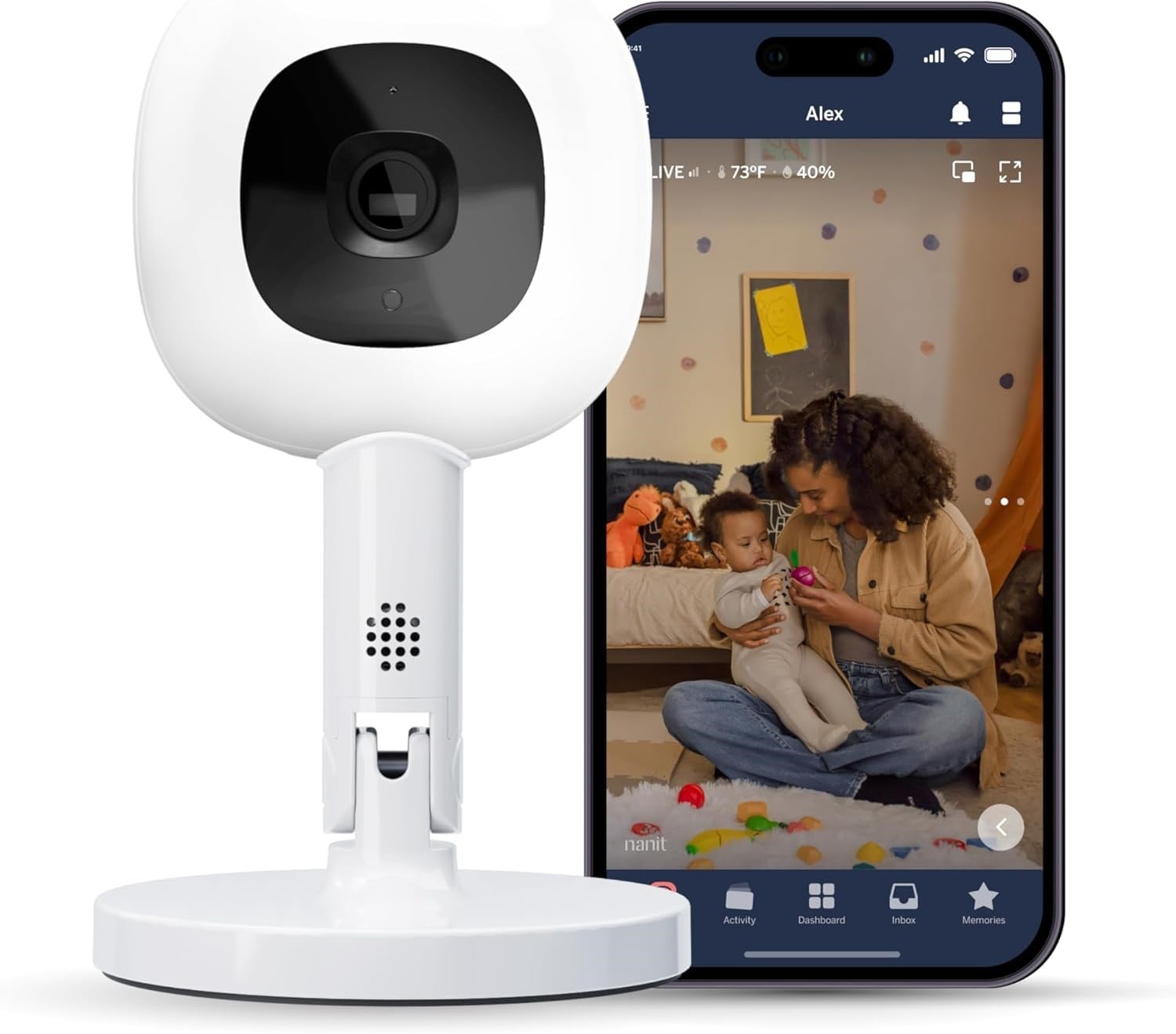 Nanit Pro Akıllı Bebek Monitörü & Flex Stand 1080p Wi-Fi Kamera