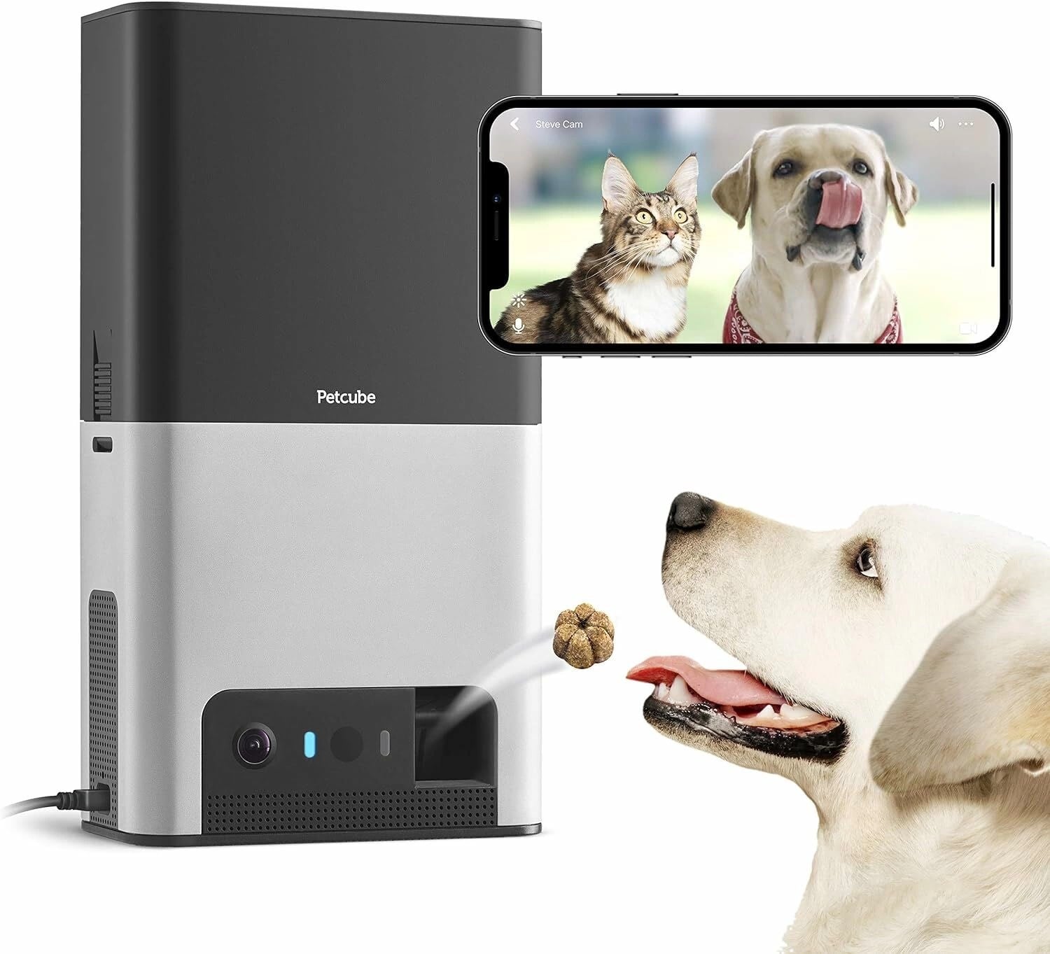 Petcube Bites 2 Wi-Fi Evcil Hayvan Kamerası, Otomatik Mama Kabı