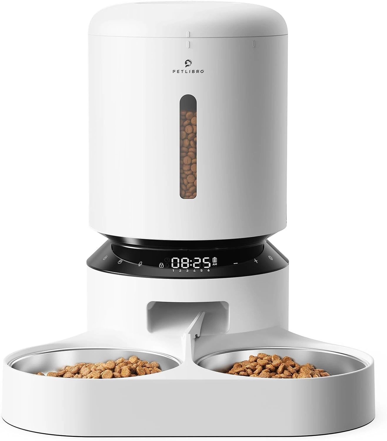 PETLIBRO İki Kedi ve Köpek İçin Otomatik Kedi Maması Dispenseri 5L - Beyaz