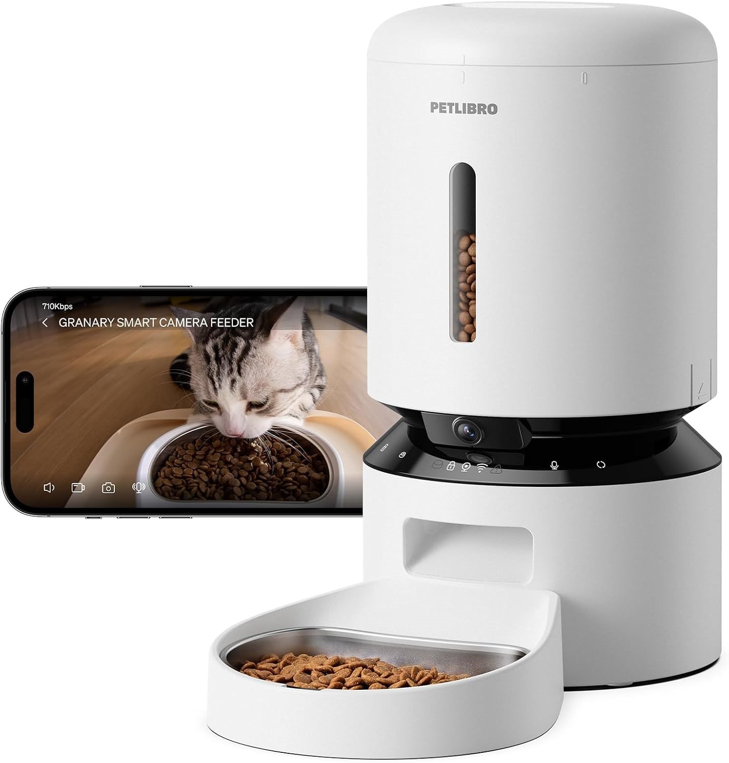 PETLIBRO Kameralı Akıllı Mama Kabı – 1080P, Çift Bant WiFi, Paslanmaz Çelik Tepsi