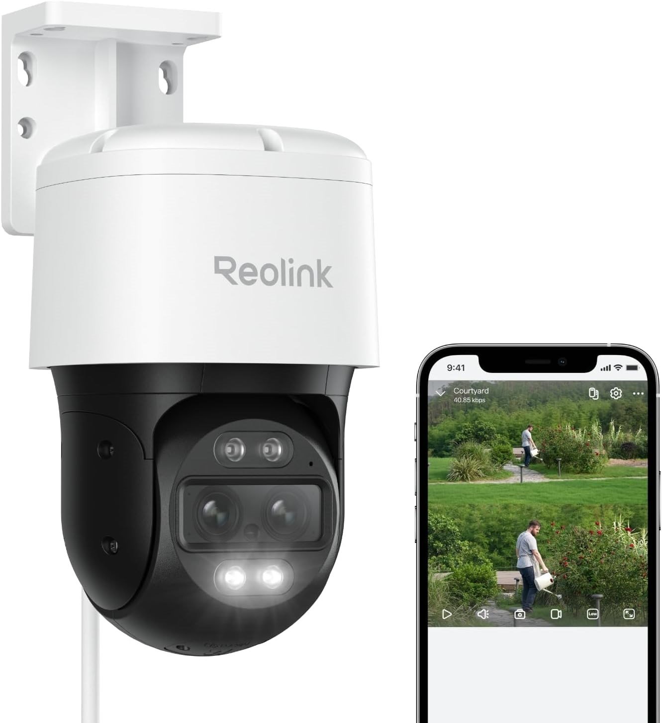 REOLINK TrackMix PoE Çift Lensli PTZ Güvenlik Kamerası 6X Hibrit Zoom 4K - Beyaz