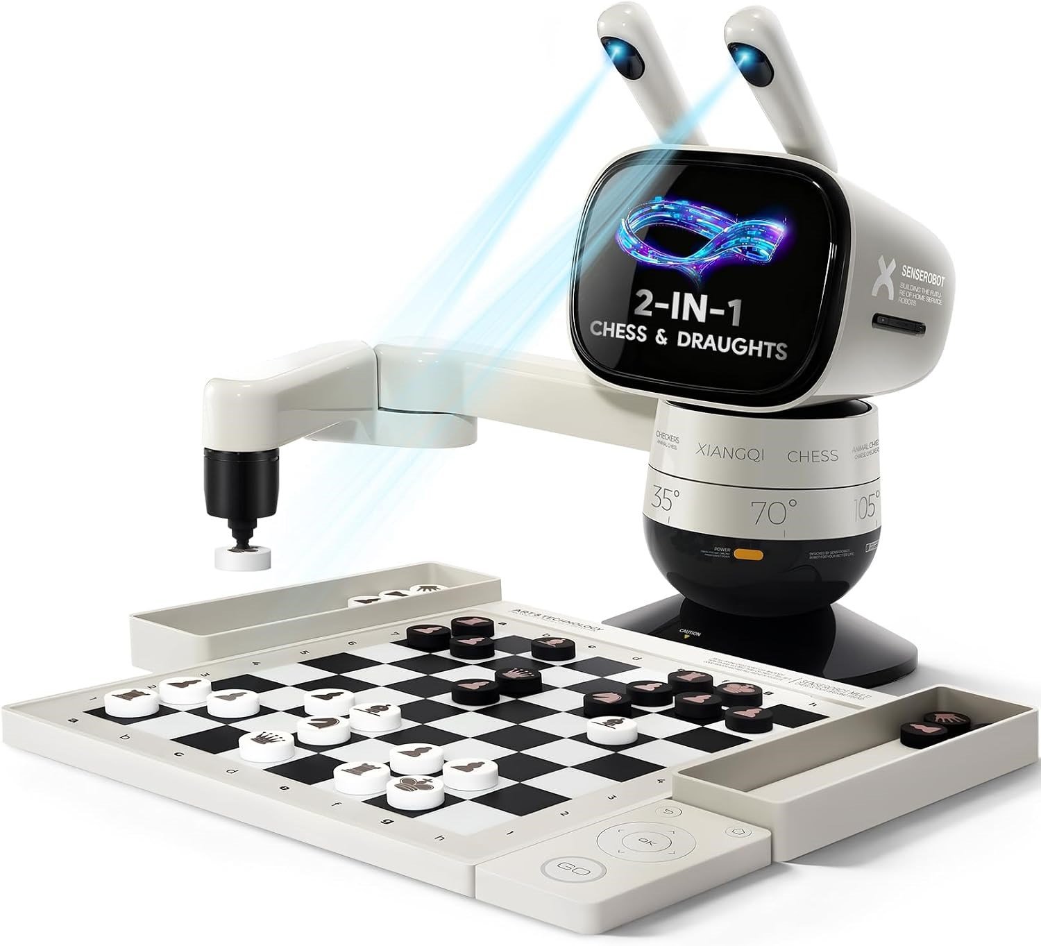 SenseRobot Lite Yapay Zeka Destekli Robotik Satranç ve 10x10 Uluslararası Dama Seti