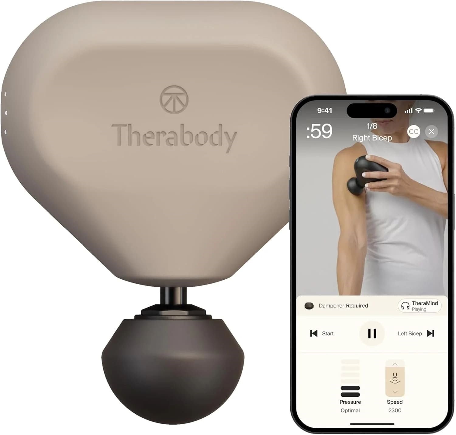TheraGun Mini (3. Nesil) - Ultra Taşınabilir Masaj Tabancası - Yulaf Rengi