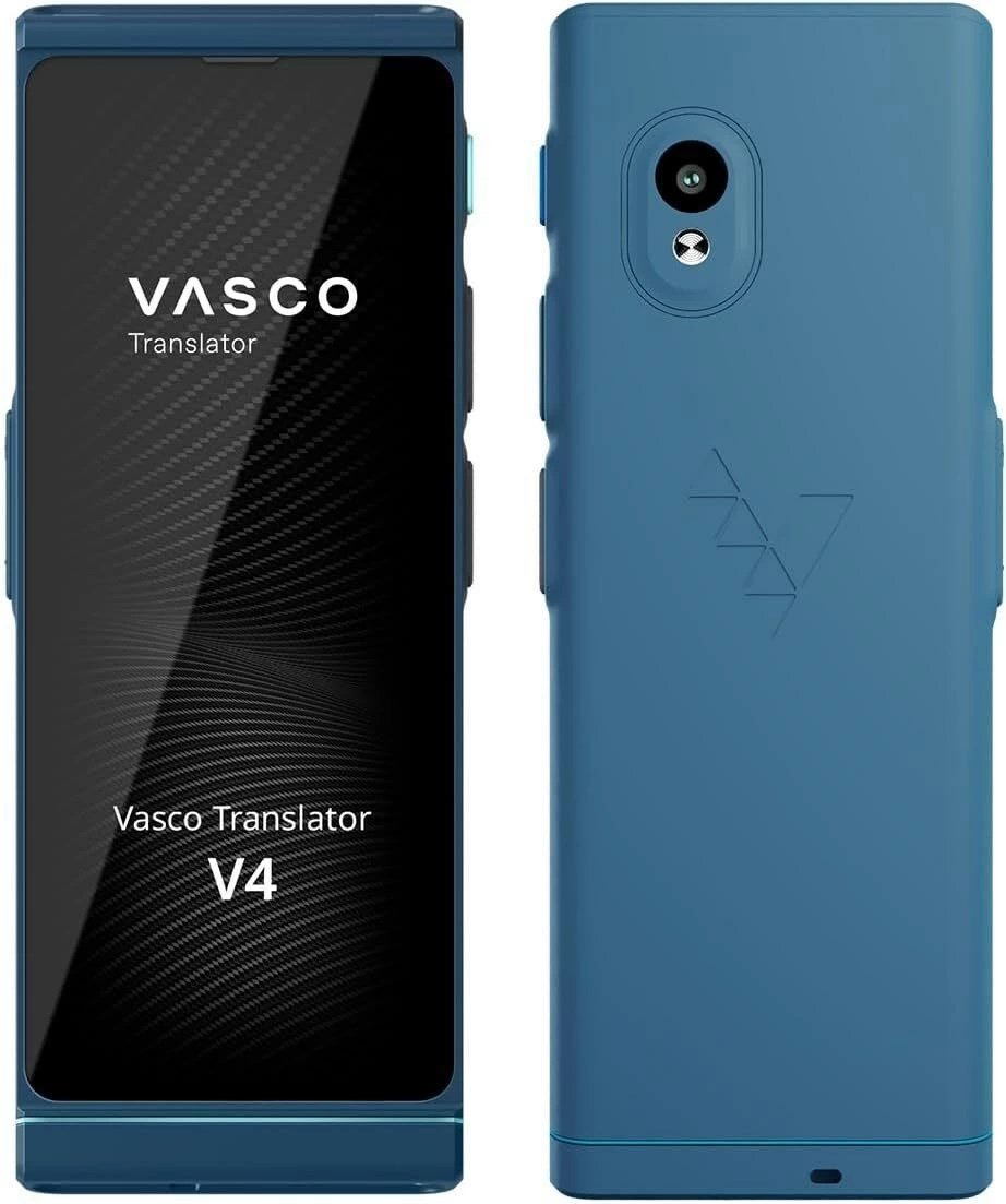 Vasco V4 Dil Tercüman Cihazı - 108 Dil - WiFi Olmadan Ücretsiz - Kobalt Mavisi