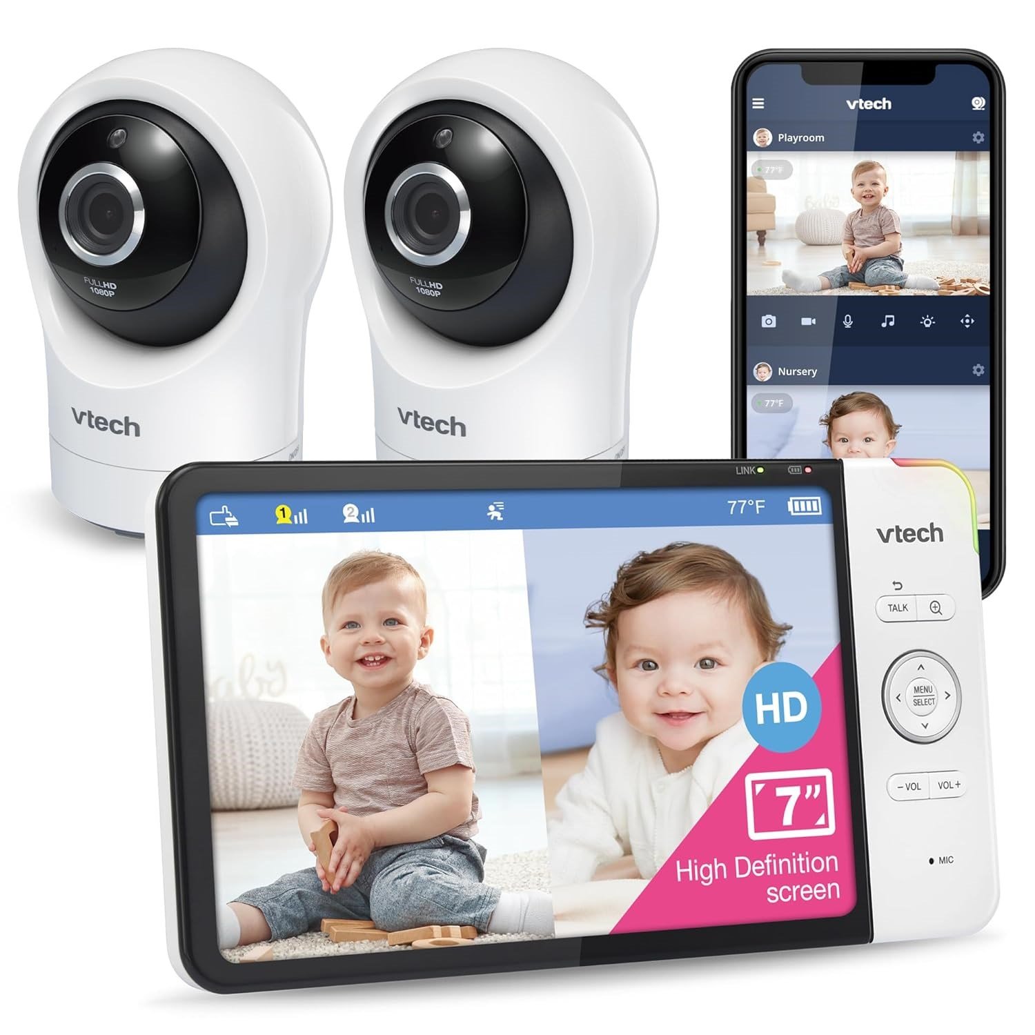VTech RM7764-2HD 1080p Akıllı WiFi Uzaktan Erişim - 2 Kamera