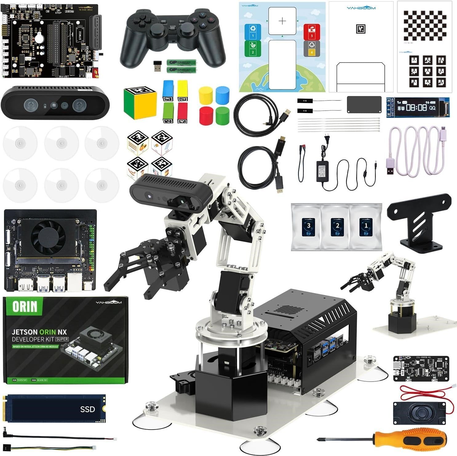Yahboom Jetson Orin NX Super 16GB 157Tops Robotik Kol 3D Uzay Derinlik Kamerası