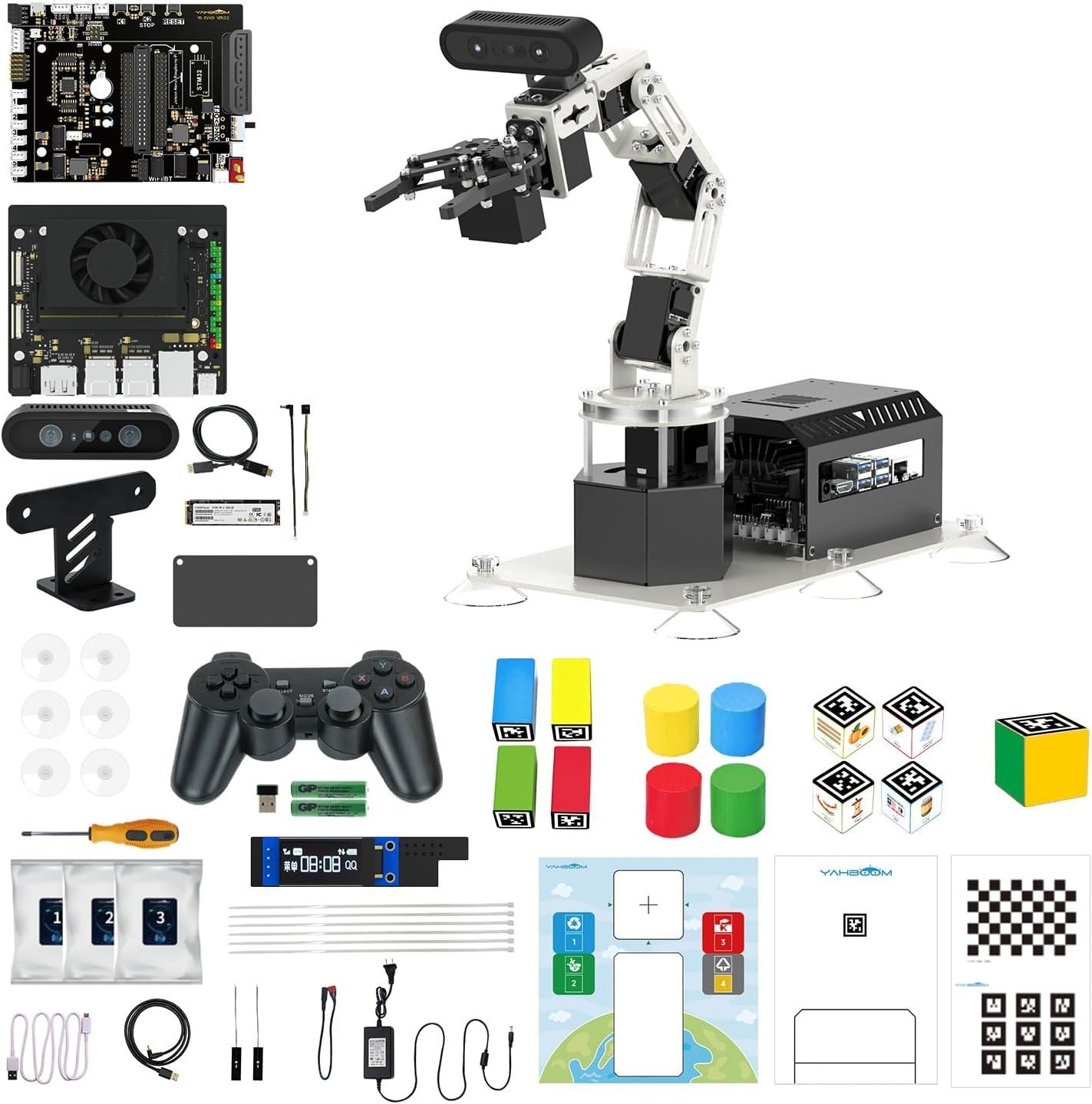 Yahboom ROS2 Robot Araba Ackerman Direksiyon Şasisi (Nano-4GB ile Üstün Sürüm)