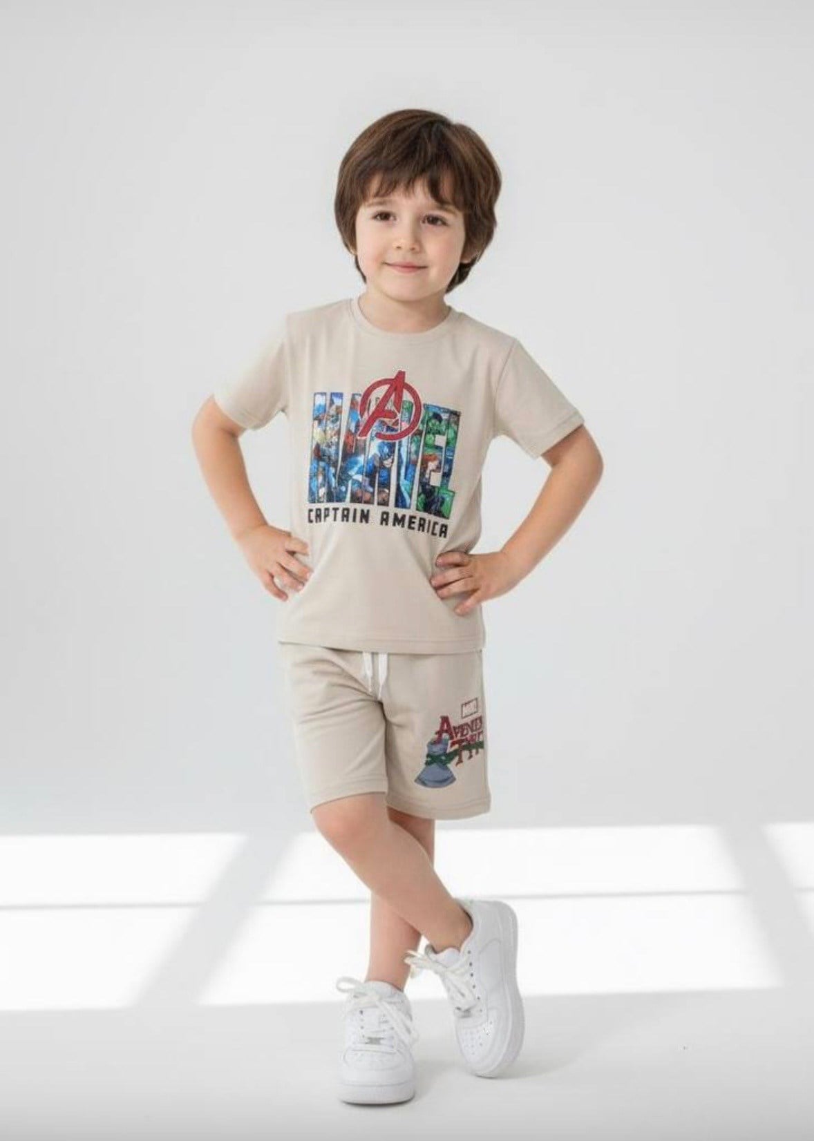 Karakter Desenli Erkek Çocuk Tshirt-Şort Takım