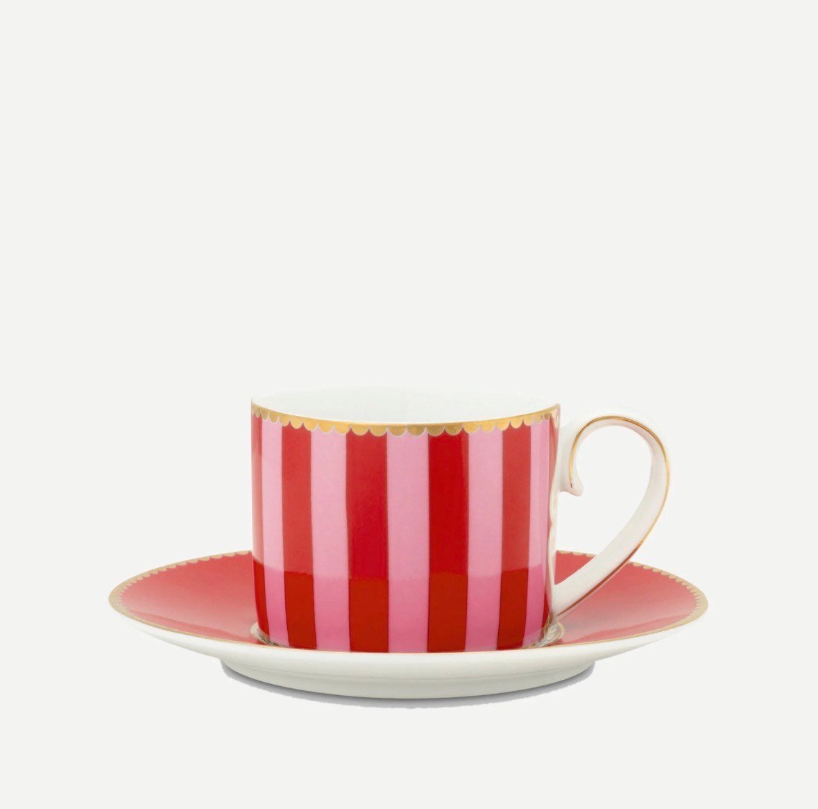 Pip Studio Kırmızı  Pembe Porselen Kahve Fincanı 90 Ml