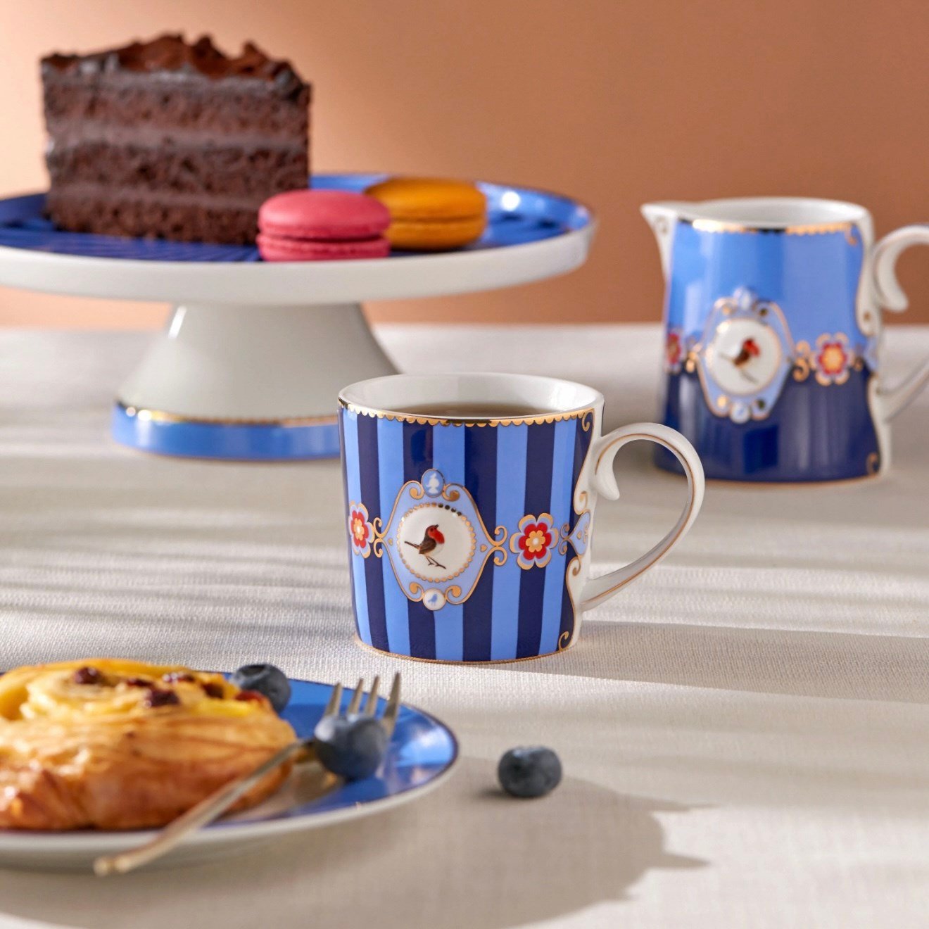 Pip Studio Mavi Porselen Kupa 150 Ml