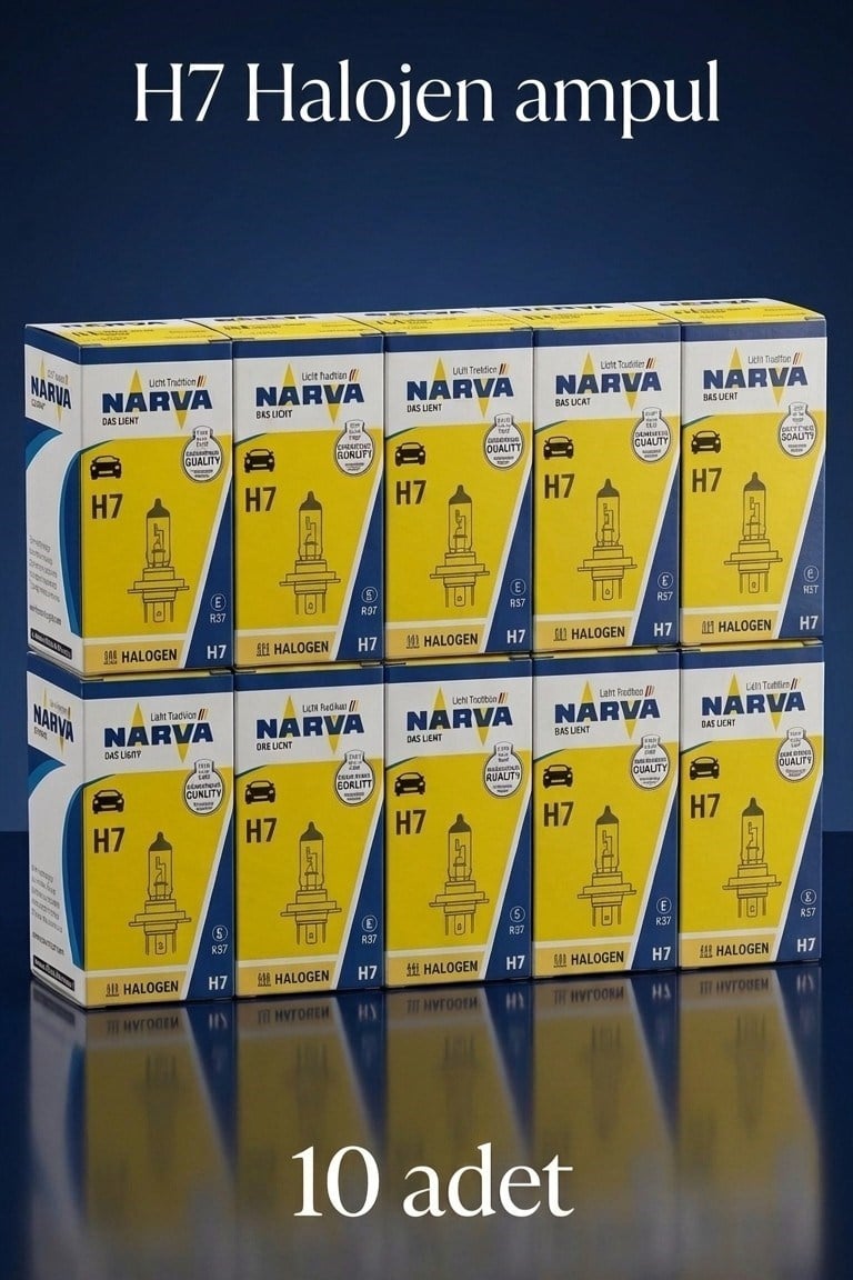 10 ADET NARVA 12V H7 55W FAR AMPULU