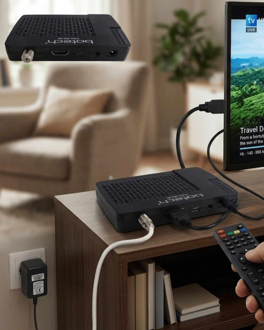 1080p HD Görüntü Kaliteli Uydu Alıcı HDMI Çıkışlı USB Destekli Kolay Kurulum