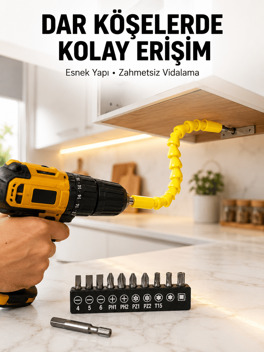 12’li Akrobat Bits Vidalama Seti Esnek Uç Çok Yönlü Kullanım Yeni Nesil