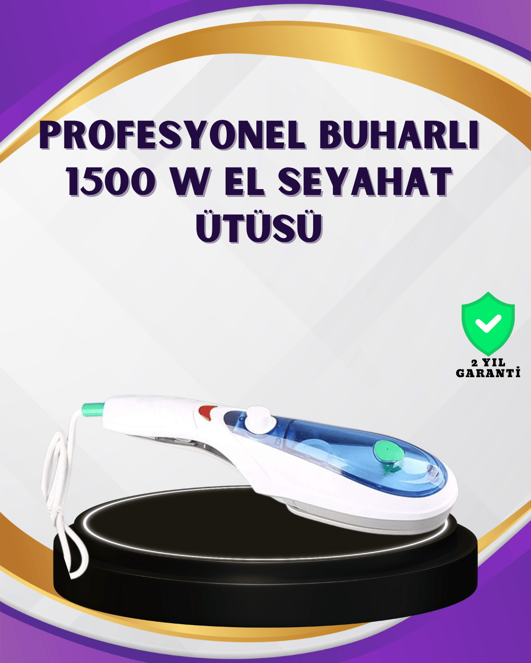 1500W Buharlı Kırışıklık Giderici Ütü | Ev ve Seyahat Kullanımı İçin Uygun