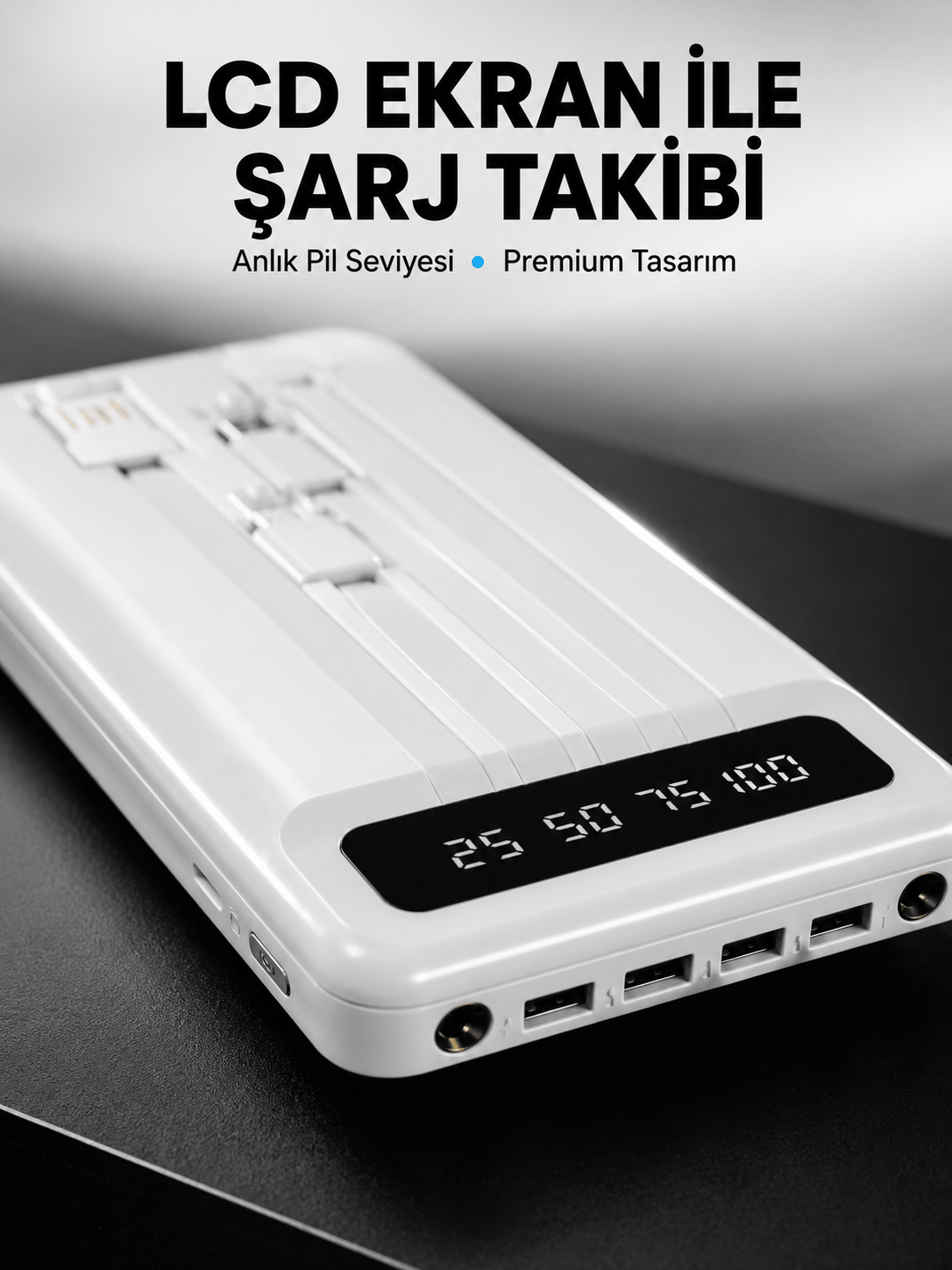 20.000mAh Taşınabilir Powerbank PD Teknolojili Çift USB Çıkışlı Yeni Nesil