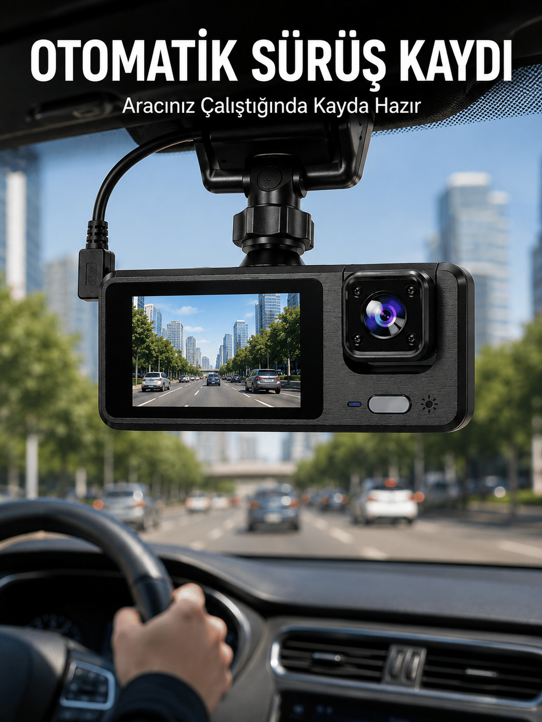 3 Kameralı DVR Araç Kamerası – Tam Güvenlik, Tam Kapsama Yeni Nesil