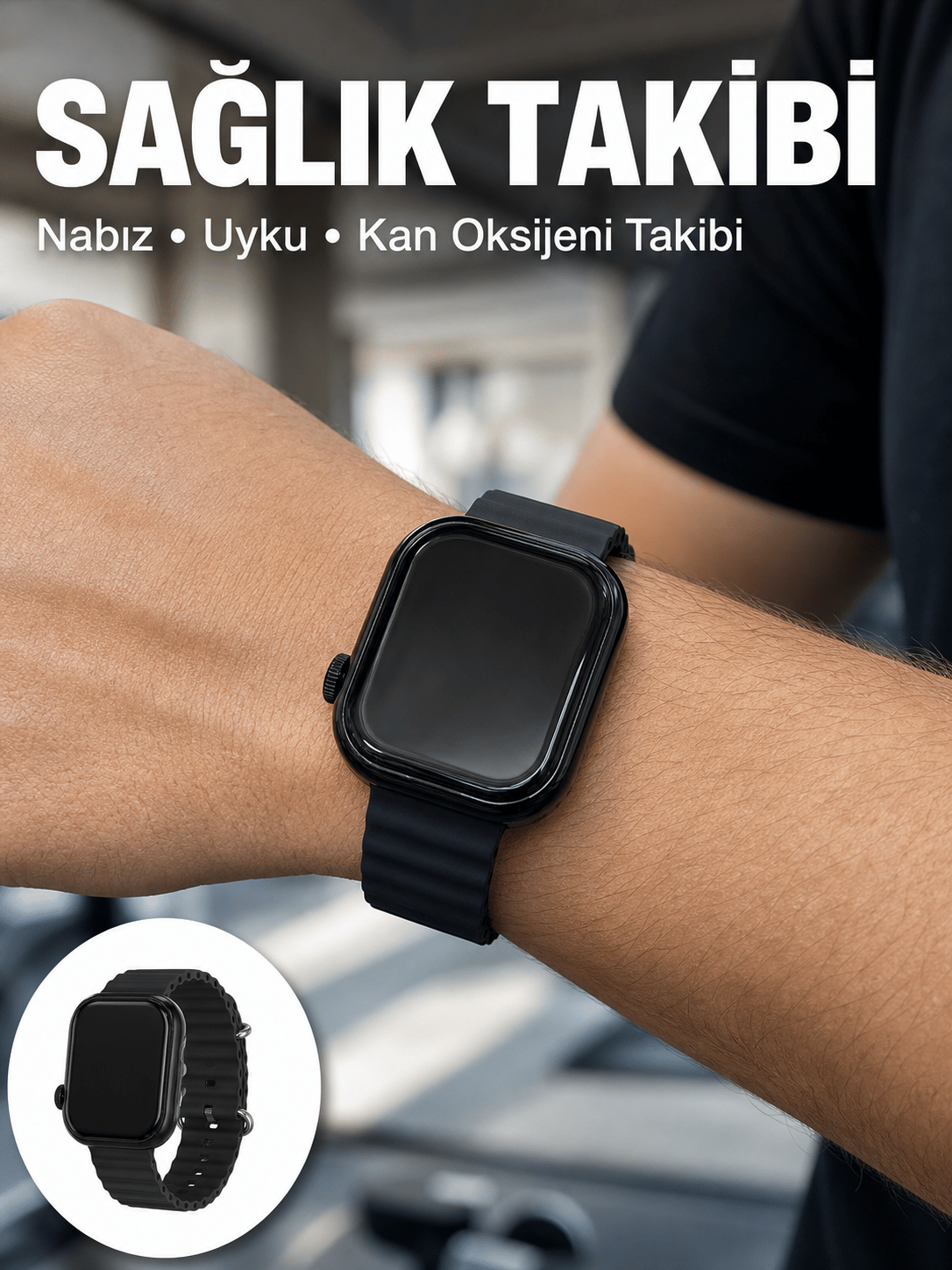 3 Kordonlu Akıllı Saat Bluetooth Arama ve Akıllı Bildirim Destekli