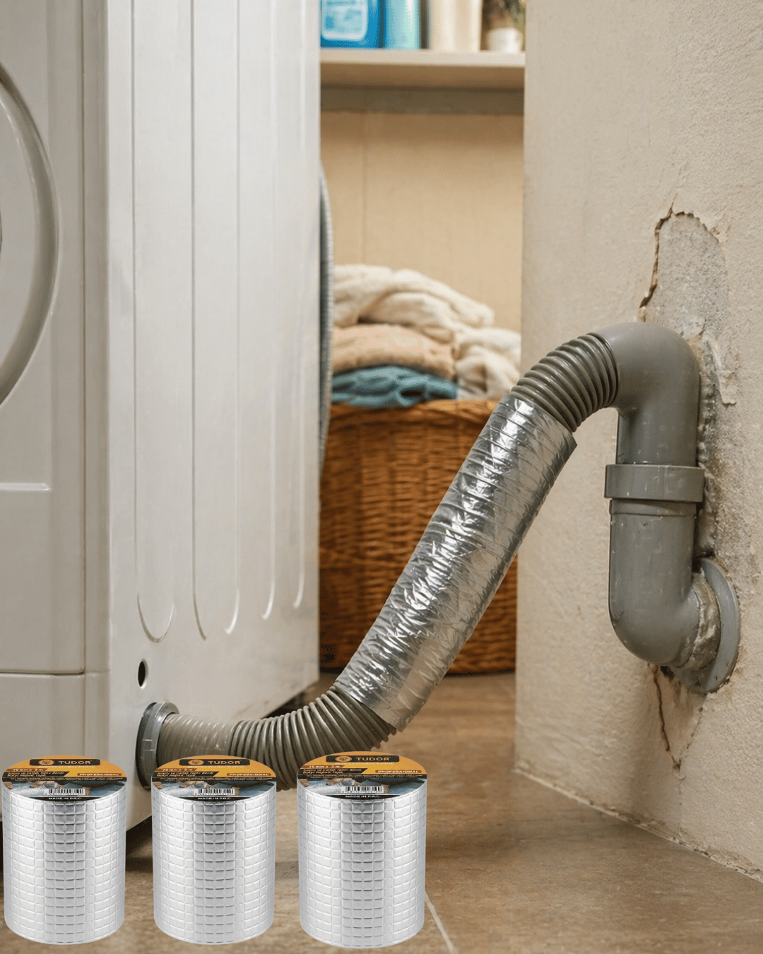 3 Lü Set Güçlü Yapışkanlı Su Yalıtım Bandı 72 MM 2 Metre