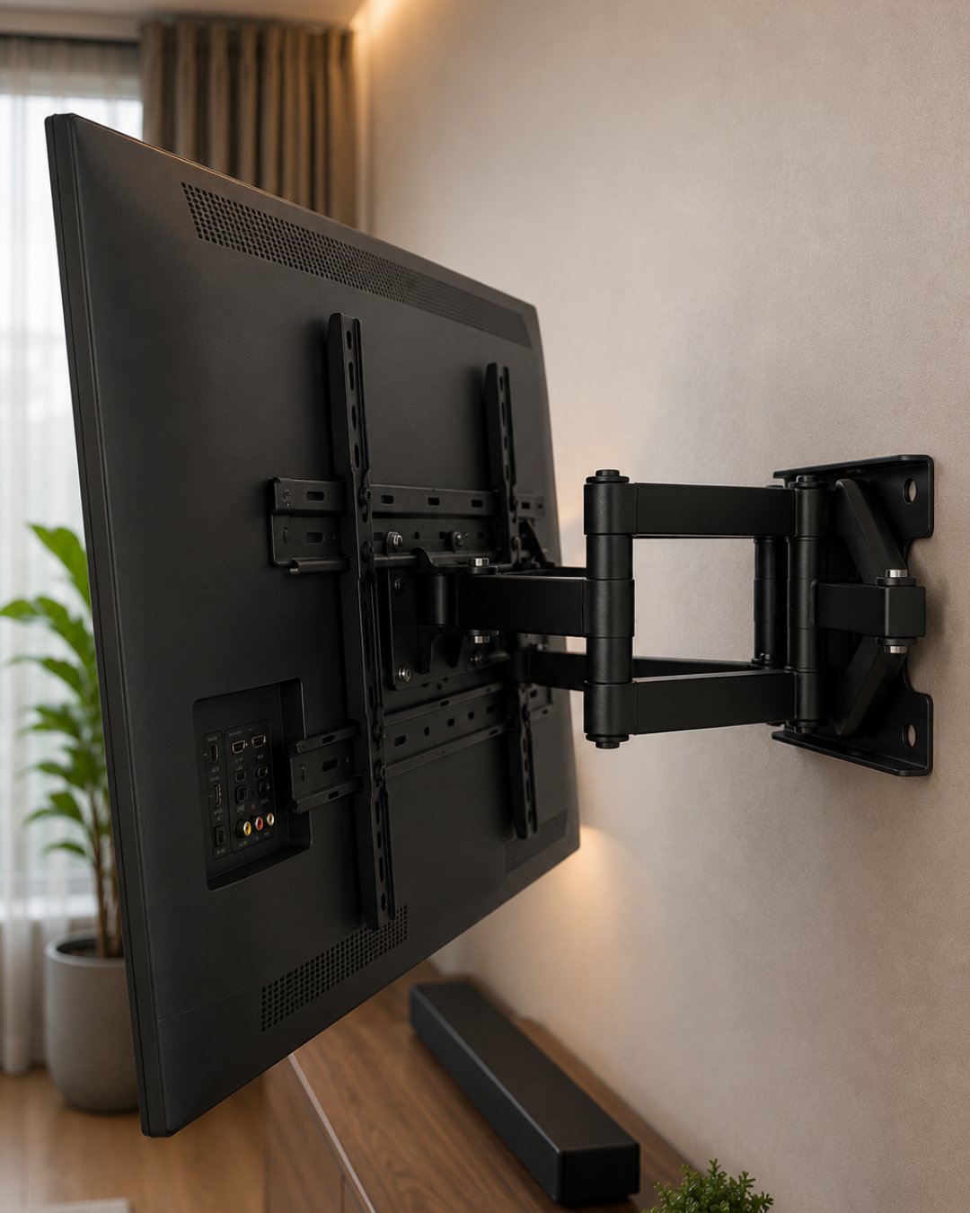 32 65 İnç Televizyon Uyumlu Hareketli TV Duvar Aparatı VESA Destekli