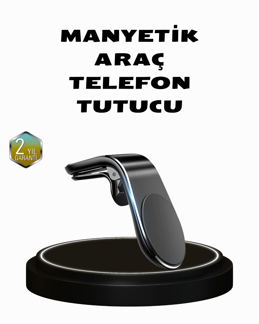 360° Dönebilen Manyetik Araç Telefon Tutucu Sarsıntısız ve Şık Tasarımlı