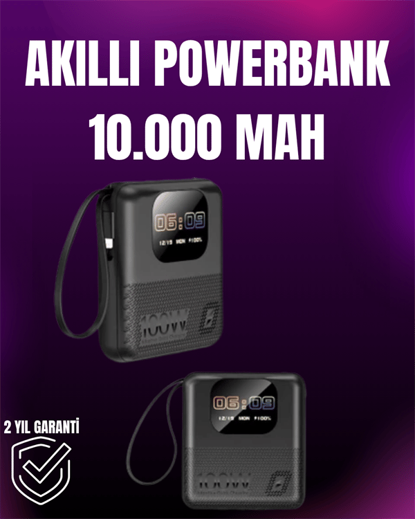 3'ü 1 Arada Akıllı Powerbank Saat ve Hoparlör 10.000 mAh