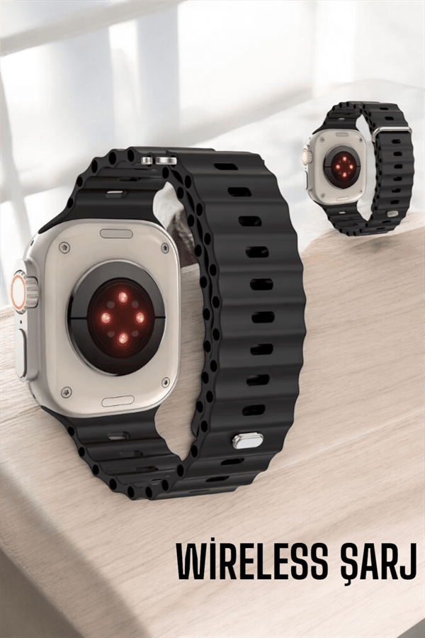 45 MM Gri Kasa Ultra Akıllı Saat Sesli Görüşme, Sağlık Takibi, Suya Dayanıklı