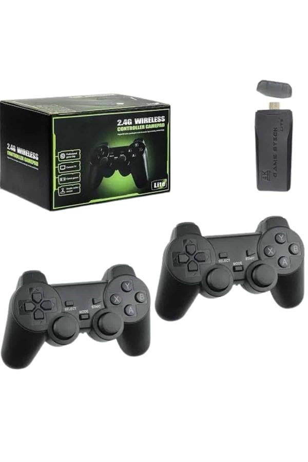 4k Game Stick Oyun Konsolu 2.4g Kablosuz Çift Kol Nostaljik Oyunlar