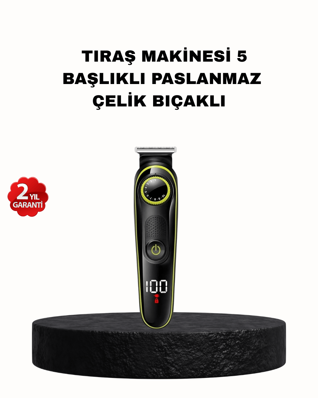 5’i 1 Arada Erkek Bakım Seti Şarjlı Suya Dayanıklı Çok Fonksiyonlu