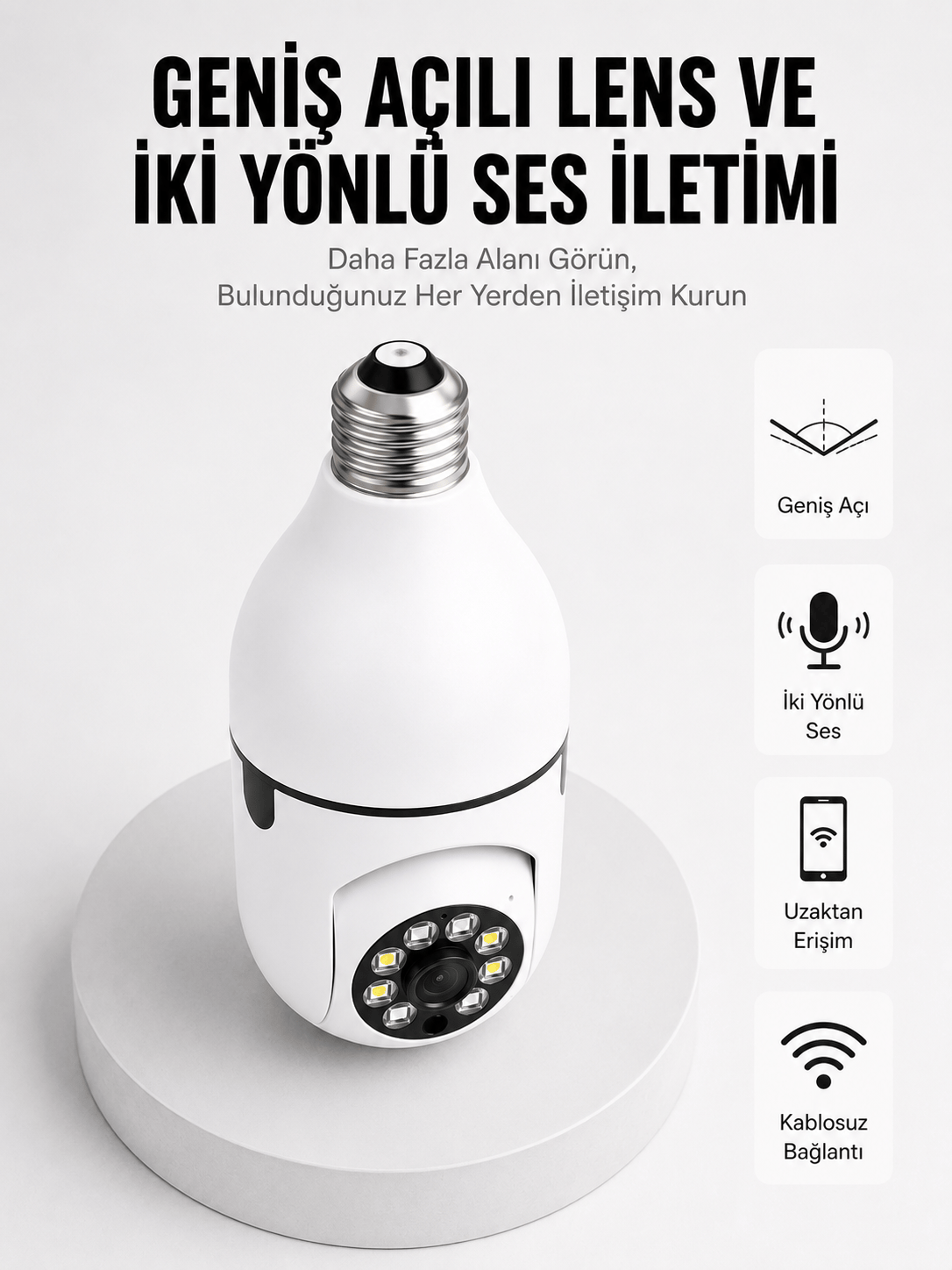Akıllı Güvenlik Kamerası Full HD Görüntü ve Gece Görüş Özellikli Yeni Nesil