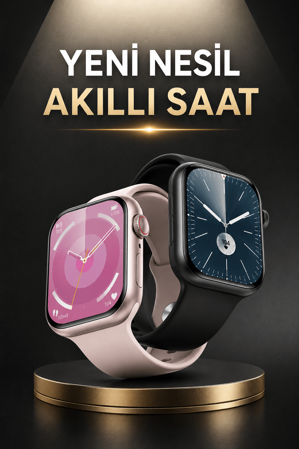Akıllı Saat Alarm ve Titreşim Uyku ve Sağlık Takibi GPS Uyumlu Nabız Ölçer Sesli Görüşme