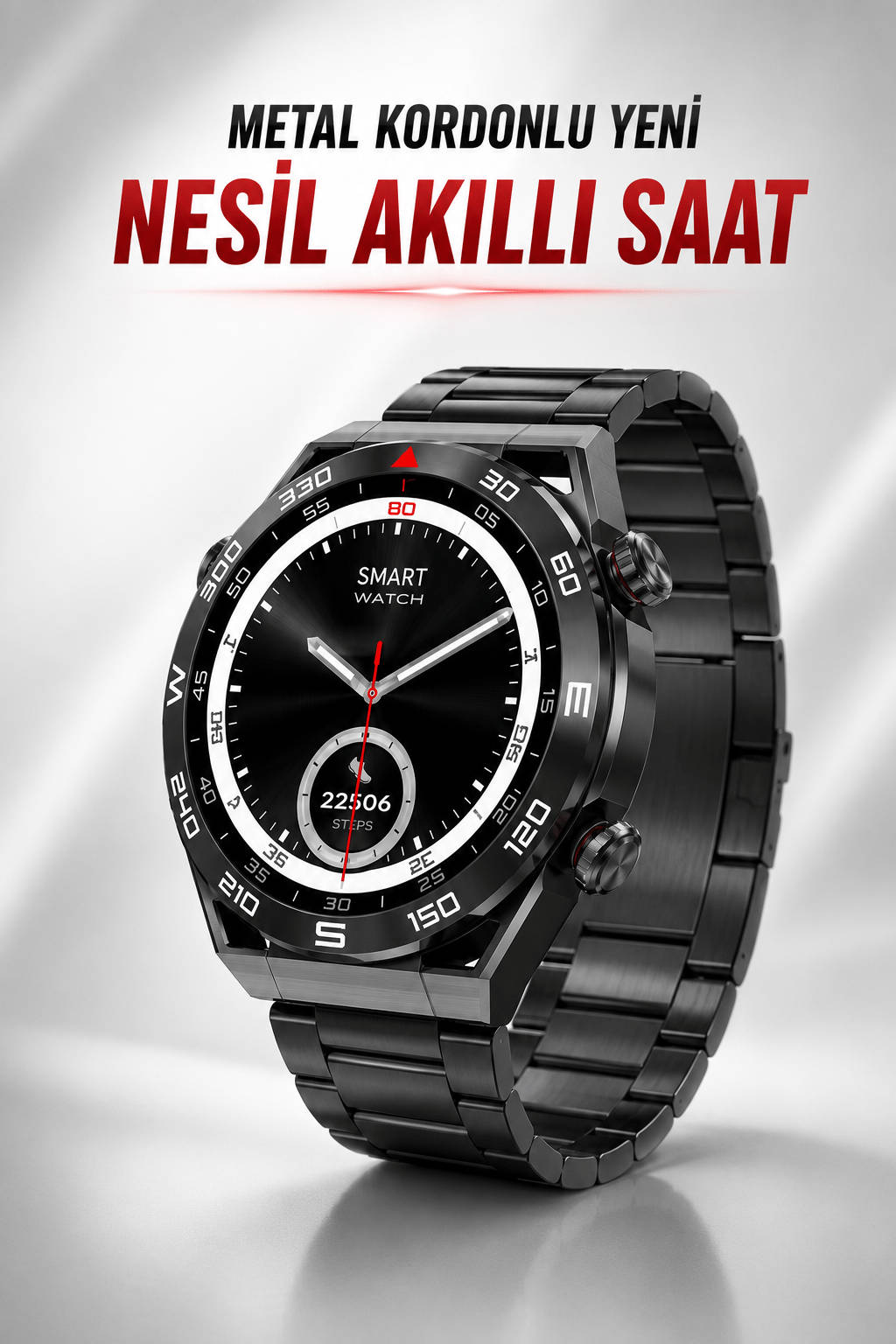 Akıllı Saat Yeni Nesil Bluetooth Bağlantılı Uyku ve Sağlık Takibi NFC ve GPS