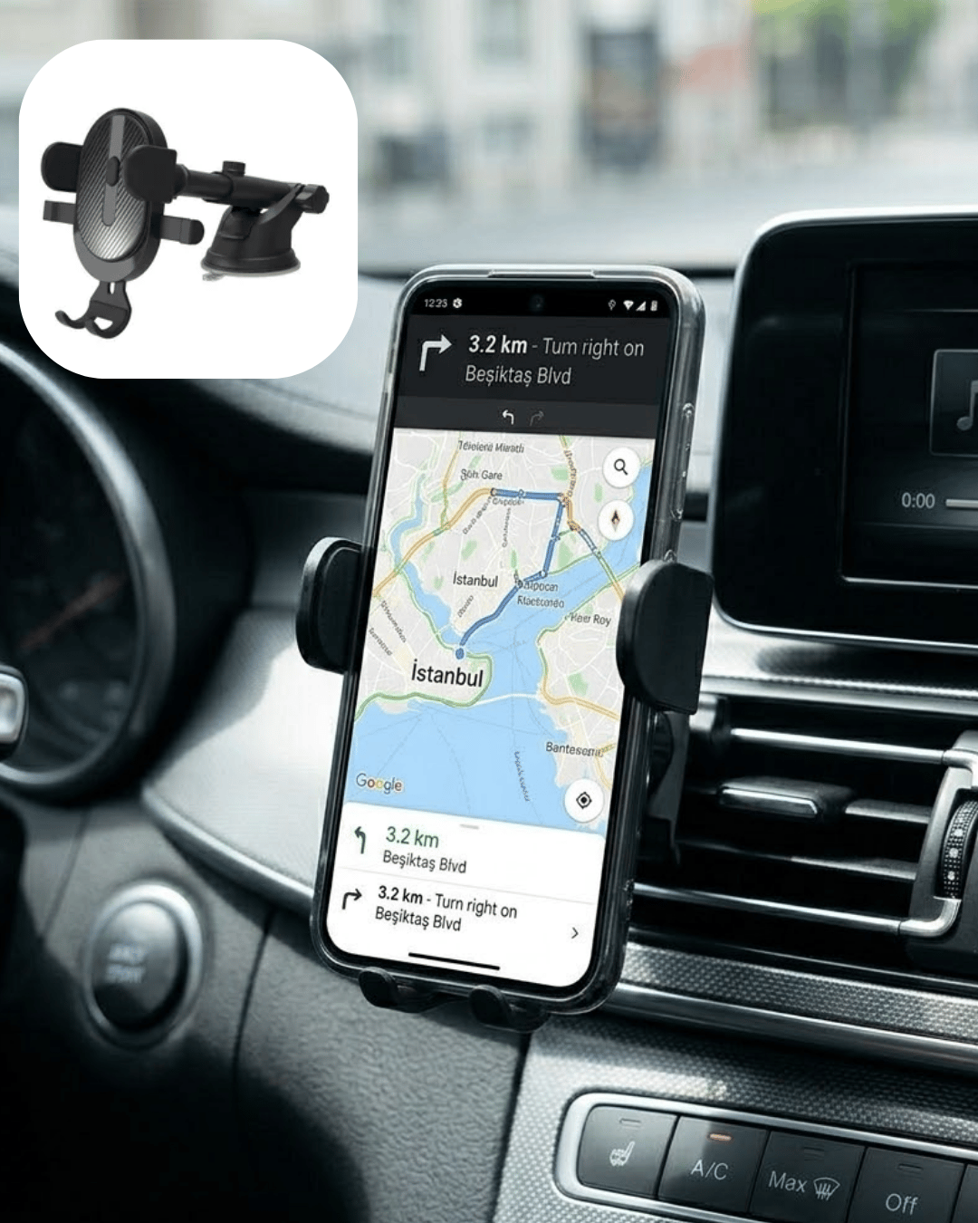 Araç Konsol Telefon Tutucu Ayarlanabilir Telefon Standı