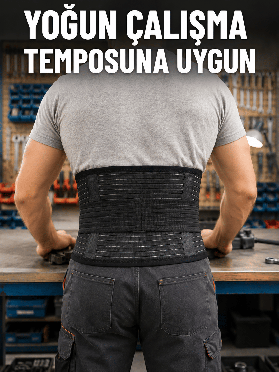 Bel Destek Korsesi Çift Sıkma Bantlı Ayarlanabilir Elastik Bel Kemeri