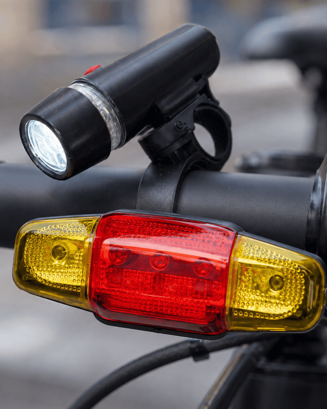Bisiklet Emniyet Işığı Seti Güçlü LED Ön Far Arka Stop Lambası