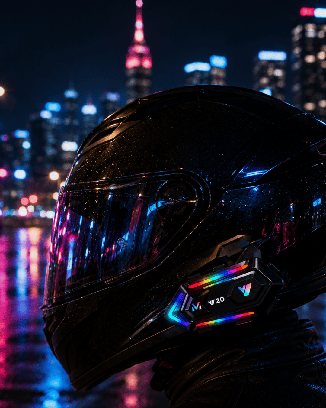Bluetooth 5.3 Motosiklet Kask Intercom Gürültü Engelleyici Su Geçirmez Kulaklık