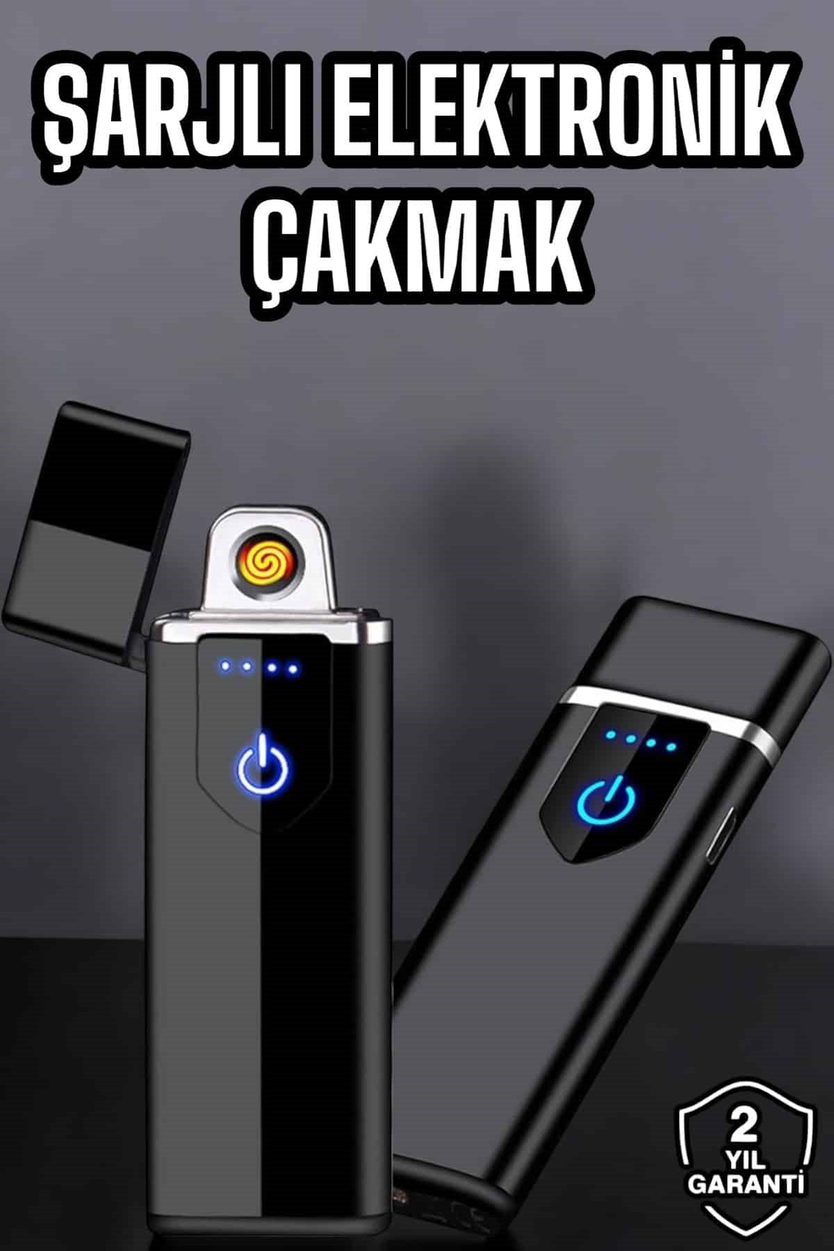 Çakmak Alevsiz Elektronik USB Şarjlı Uzun Ömürlü Kaliteli