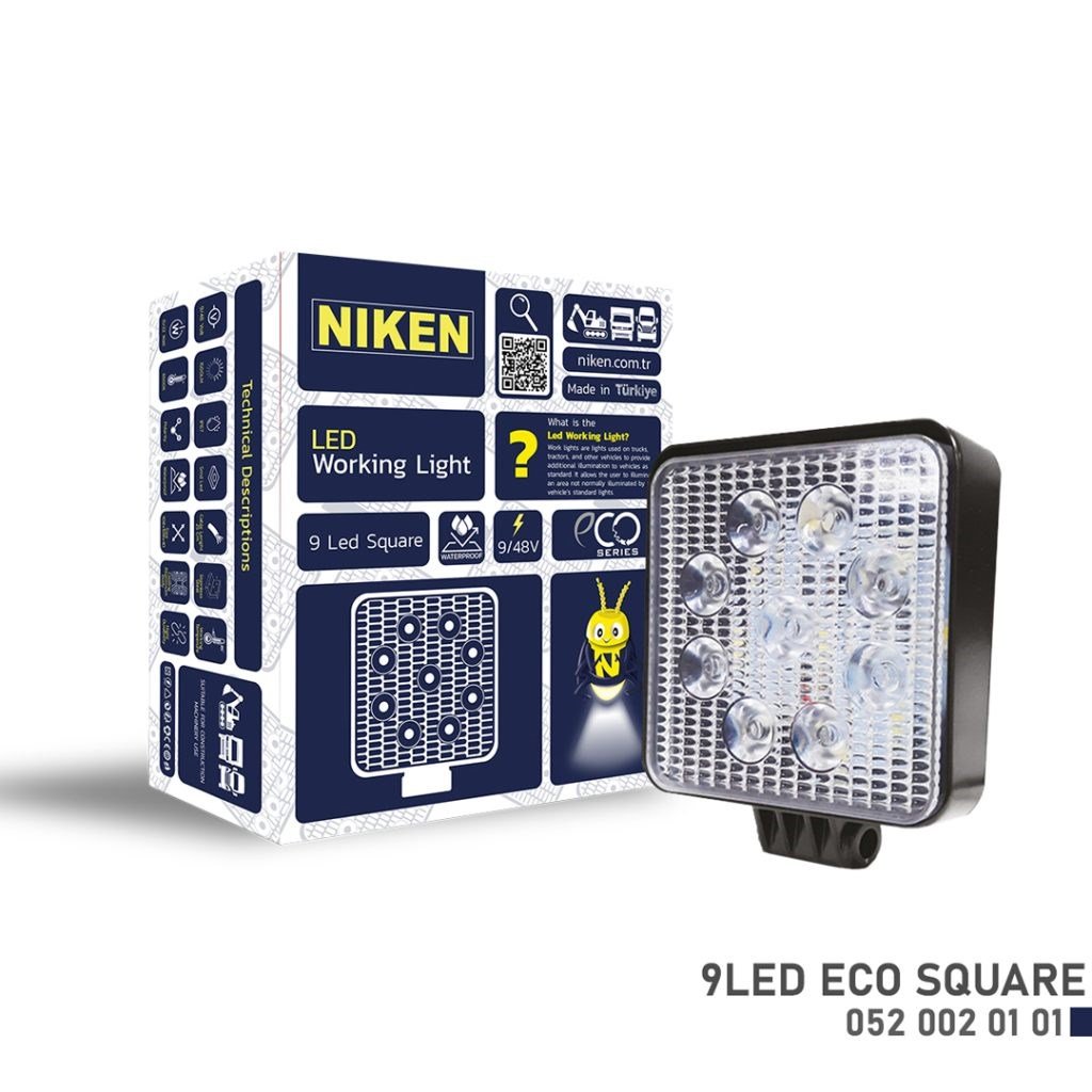 CALISMA LAMBASI ECO KARE 9 LEDLI