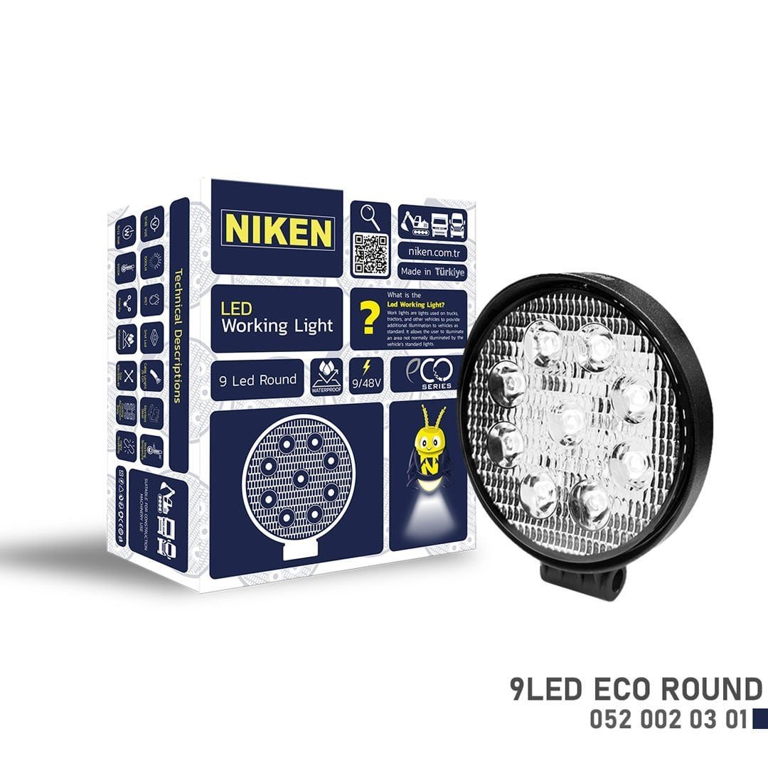 CALISMA LAMBASI ECO YUVARLAK 9 LEDLI